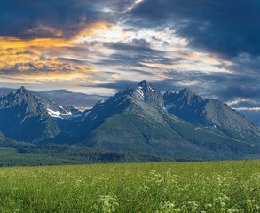 High Tatras in Slovak Republic. Rocky Mountains in High Tatras. Europe.