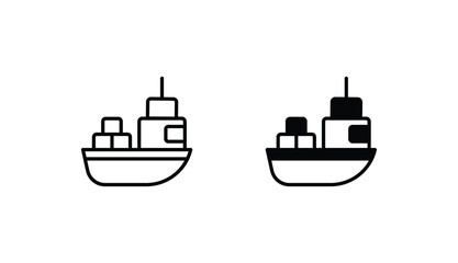 Ship Delivery icon design with white background stock illustration