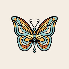 Obraz na płótnie Canvas butterfly logo brand design is elegant and sophisticated beauty and transformation Generative AI