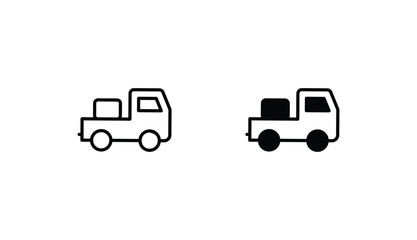 Delivery Truck icon design with white background stock illustration