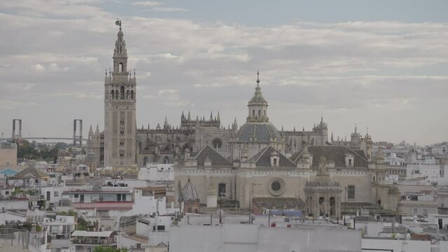 Cityscape Skyline of Old Quarter Seville, Spain