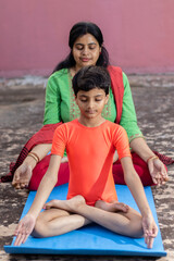 Fototapeta na wymiar Yoga a healthy lifestyle