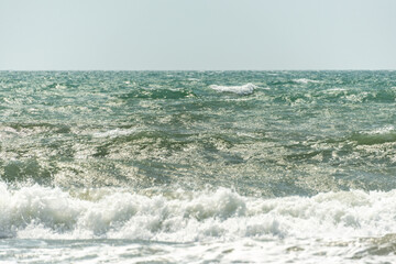 waves on the beach texture beach and sea and sky