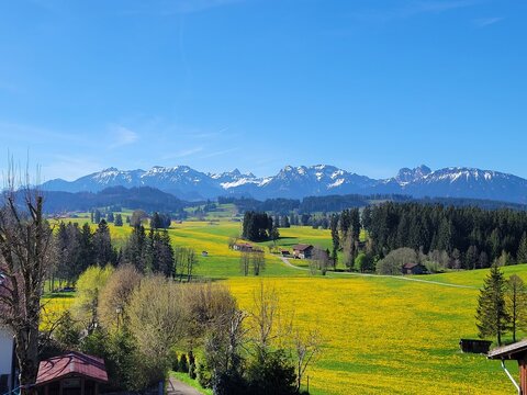 Bavarian Countryside and Alps in Distance - Fussen, Germany © Nate Hovee