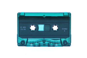 Vintage audio tape on a white background