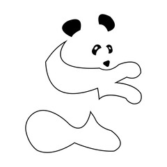 panda icon illustration vector