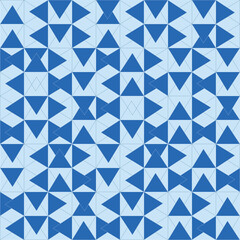 Abstract blue and cyan tech geometric vector pattern design.orange triangular,Modern stylish texture,geometric tiles Pattern design.