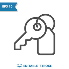 Key Icon. Keyring, Keychain