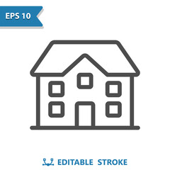 Mansion Icon. House, Home, Villa, Building