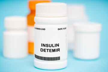 Insulin Detemir medication In plastic vial