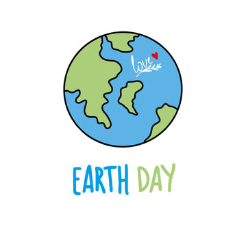 Mother earth day banner with planet