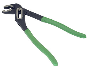 Water pump pliers with green handles