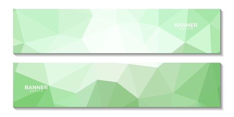 abstract banners geometric green gradient with triangles pattern modern background for business