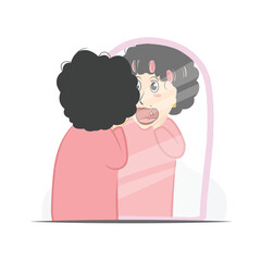 Mommy mirror and love of her beauty