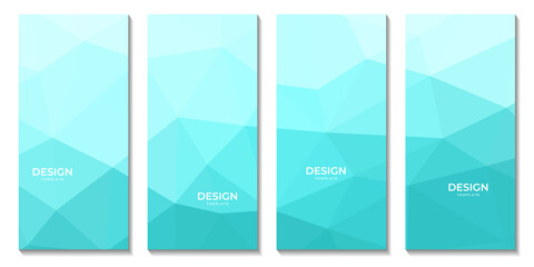 abstract brochures geometric aqua green gradient with triangles pattern modern background for business