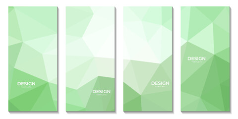 abstract brochures geometric green gradient with triangles pattern modern background for business