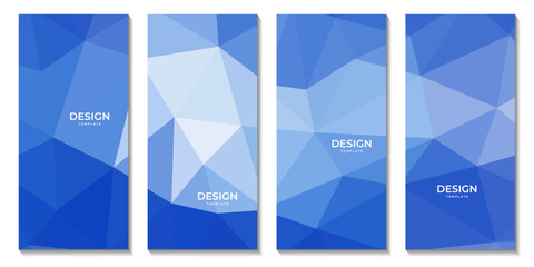 abstract brochures geometric blue gradient with triangles pattern modern background for business