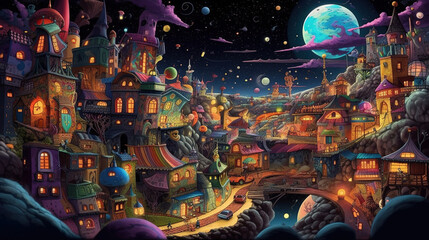 Fairy tale Whimsical Town