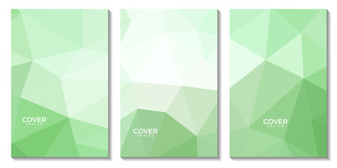 abstract flyers geometric green gradient with triangles pattern modern background for business