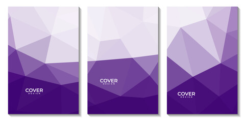abstract flyers geometric purple gradient with triangles pattern modern background for business
