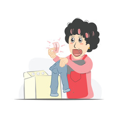 Mom find money when will wash pant