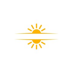Sunshine Icon Logo Template Illustration Design isolated on white background