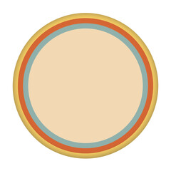 circle shape illustration in retro colors