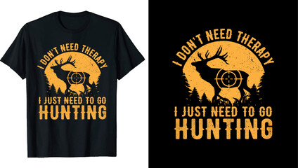 HUNTING  T-SHIRT DESIGN VECTOR EPS