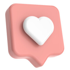 Like icon. 3D icon. 3D illustration.