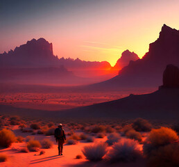 Obraz premium sunrise in the mountains