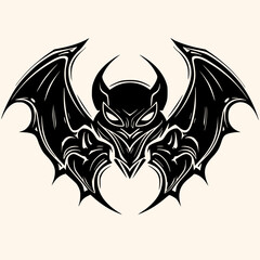 Bat,vampire, vector for logo or icon,clip art, drawing Elegant minimalist style,abstract style Illustration	