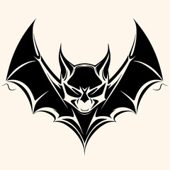 Bat,vampire, vector for logo or icon,clip art, drawing Elegant minimalist style,abstract style Illustration	