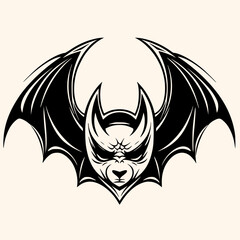 Bat,vampire, vector for logo or icon,clip art, drawing Elegant minimalist style,abstract style Illustration	
