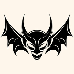 Bat,vampire, vector for logo or icon,clip art, drawing Elegant minimalist style,abstract style Illustration	