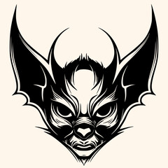 Bat,vampire, vector for logo or icon,clip art, drawing Elegant minimalist style,abstract style Illustration	
