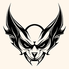 Bat,vampire, vector for logo or icon,clip art, drawing Elegant minimalist style,abstract style Illustration	