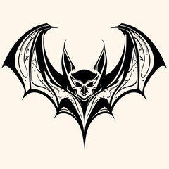 Bat,vampire, vector for logo or icon,clip art, drawing Elegant minimalist style,abstract style Illustration	
