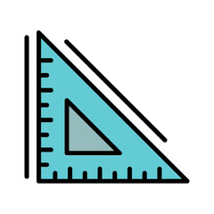 Triangular Ruler Icon Design