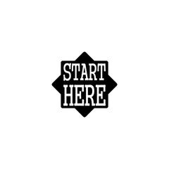 Start here icon  isolated on white background 