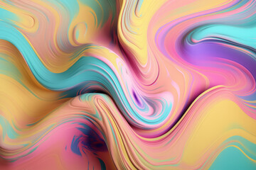 Liquid drops background in vivid pastel tone color. Created with generative AI tools.