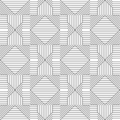 Vector seamless pattern. Modern stylish texture. Monochrome, linear abstract background.