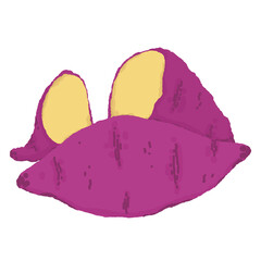 Sweet potato hand drawn