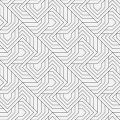 Vector seamless pattern. Modern stylish texture. Monochrome, linear abstract background.