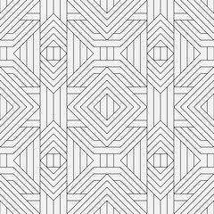 Vector seamless pattern. Modern stylish texture. Monochrome, linear abstract background.