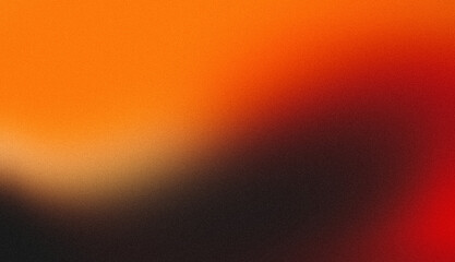 Orange black colors gradient background, grainy texture effect, web banner design © Enso