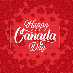 Happy Canada Day Vector Illustration. Happy Canada Day Holiday Invitation Design. Canada Independence day vector background