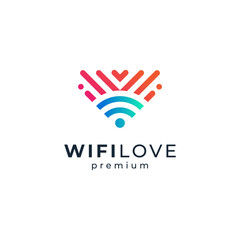 wifi for internet and connection logo design