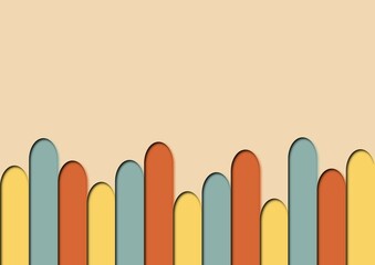 Fototapeta premium illustration of a background with fence in retro colors