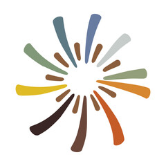 Abstract shape contemporary modern art flower design element illustration for background