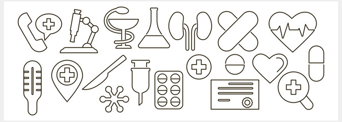 Fototapeta na wymiar Medicine icon isolated. Sketch clipart Vector stock stock illustration. EPS 10